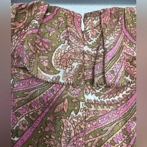 NWT ZIMMERMAN Brighton Ruffle-Neck Dress sherbet 4 - Picture 11 of 13